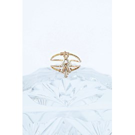 Bague fine avec zirconium -  gatsby