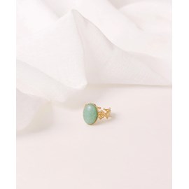 Bague ajustable élégante avec pierre naturelle-  garance