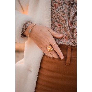 Bague ajustable lumineuse plissée - helios