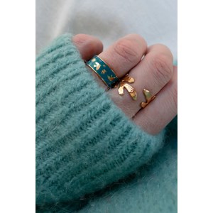 Bague ajustable originale et florale matisse