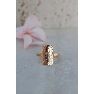 Bague ajustable longue et martelée -  sintra