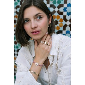 Bague ajustable longue et martelée -  sintra