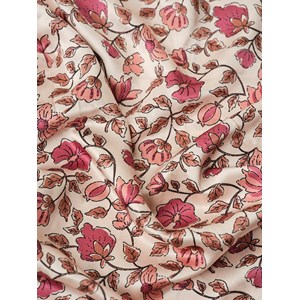 Taie d'oreiller en soie fleuri 51x76