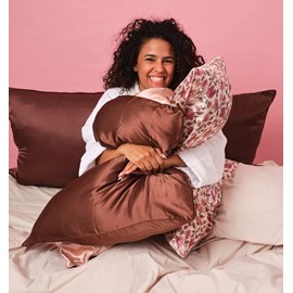 Taie d'oreiller en soie moka 51x76