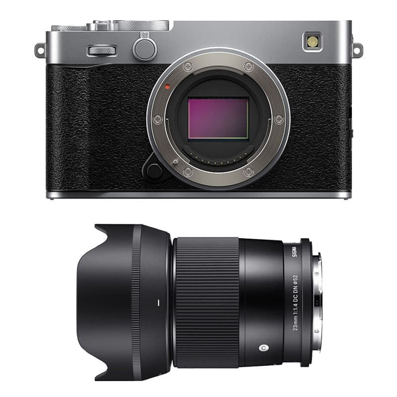 Fujifilm x-e5 silver + sigma 23mm f1.4