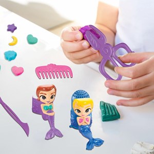 Salon de coiffure pour sirènes en pâte à modeler douce et malléable