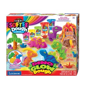 Kit de dinosaures en pâte à modeler malléable et fluorescente