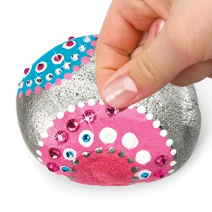 Kit de création artistique sur pierres avec effet métallique