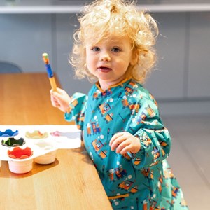 Bavoir tablier trains