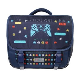 Cartable phileas jeux vidéos 38cm marine bagtrotter primaire