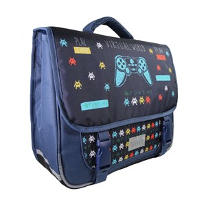 Cartable phileas jeux vidéos 38cm marine bagtrotter primaire