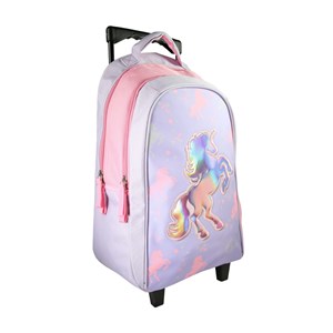 Sac à dos cybel à roulettes violet 2 compartiments bagtrotter primaire