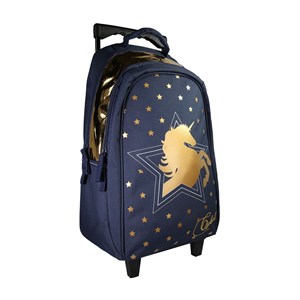 Sac à dos cybel à roulettes marine 2 compartiments bagtrotter primaire