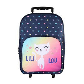 Sac à dos lili lou à roulettes marine 1 compartiment maternelle