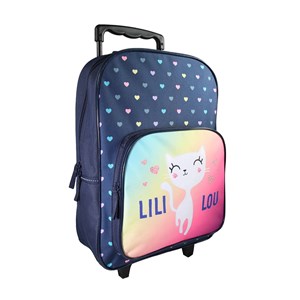 Sac à dos lili lou à roulettes marine 1 compartiment maternelle