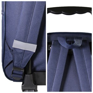 Sac à dos lili lou à roulettes marine 1 compartiment maternelle