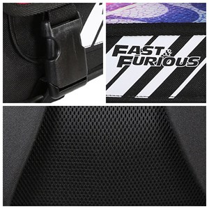 Cartable fast and furious 38cm noir 2 compartiments bagtrotter primaire