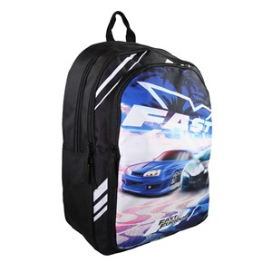 Sac à dos fast and furious noir 2 compartiments bagtrotter primaire
