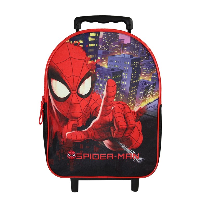 Bagtrotter - Sac à dos spider-man à roulettes noir 1 compartiment maternelle
