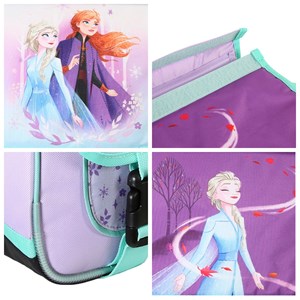 Cartable la reine des neiges 38cm violet 2 compartiments rabat réversible