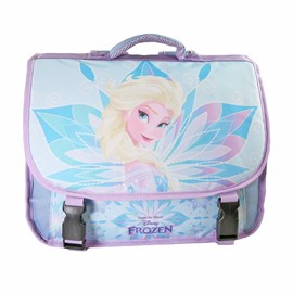Cartable la reine des neiges 38cm turquoise 2 compartiments primaire