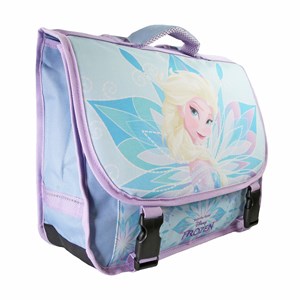 Cartable la reine des neiges 38cm turquoise 2 compartiments primaire