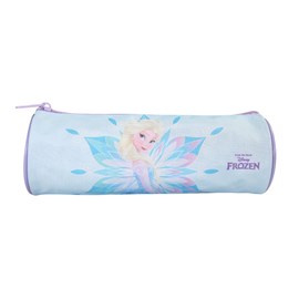 Trousse ronde la reine des neiges turquoise 1 compartiment