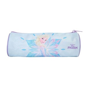 Trousse ronde la reine des neiges turquoise 1 compartiment