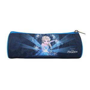 Trousse ronde la reine des neiges bleu marine 1 compartiment