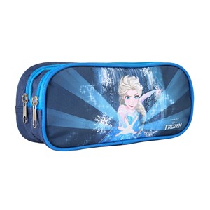 Trousse rectangulaire la reine des neiges bleu marine 2 compartiments