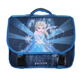 Cartable la reine des neiges 38cm bleu marine 2 compartiments primaire