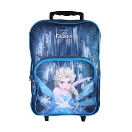 Sac à dos la reine des neiges à roulettes bleu 1 compartiment maternelle