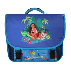 Cartable vaiana 38cm bleu foncé 2 compartiments primaire