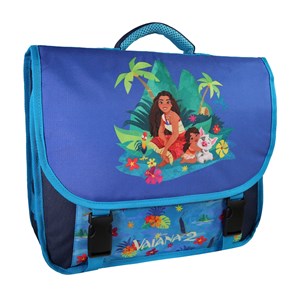 Cartable vaiana 38cm bleu foncé 2 compartiments primaire