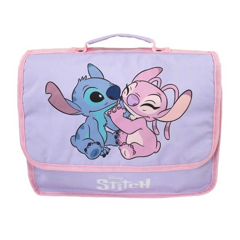 Cartable stitch et angel 32cm rose 1 compartiment maternelle