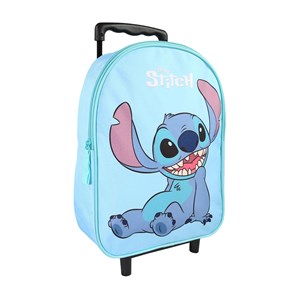 Sac à dos stitch à roulettes bleu clair 1 compartiment maternelle