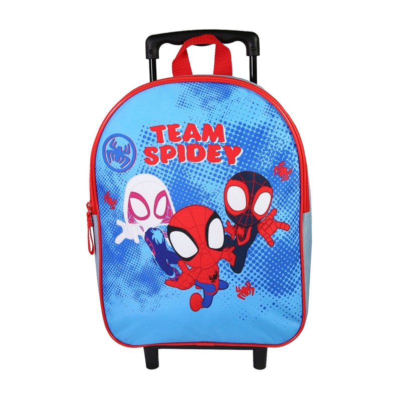 Bagtrotter - Sac à dos spider-man à roulettes bleu ciel 1 compartiment maternelle