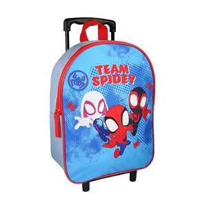 Sac à dos spider-man à roulettes bleu ciel 1 compartiment maternelle