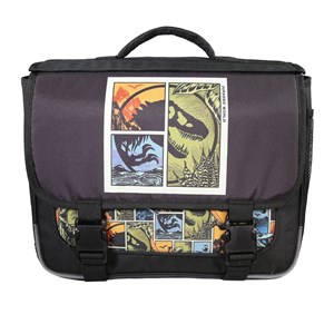 Cartable jurassic world 38cm noir vert kaki 2 comp. Rabat primaire