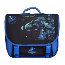 Cartable jurassic world 38cm noir bleu 2 compartiments primaire