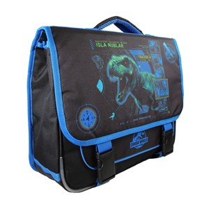 Cartable jurassic world 38cm noir bleu 2 compartiments primaire