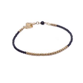 Bracelet fin onyx - filigrane