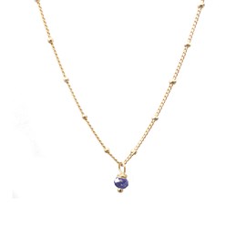 Collier court lapis lazuli  - néo