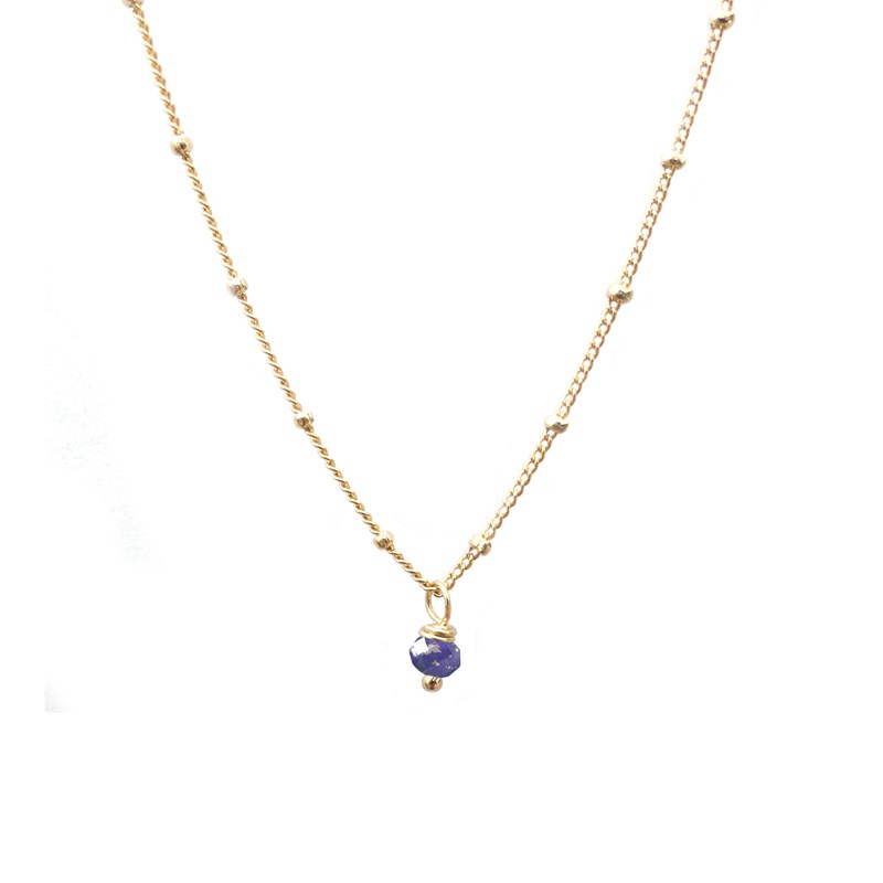 Aura Bijoux - Collier court lapis lazuli  - néo