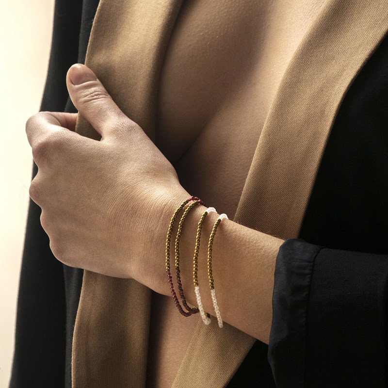 Bracelet fin grenat - filigrane