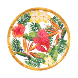 Petite assiette fleurs exotiques 23 cm