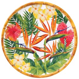 Grande assiette plate fleurs 26,5 cm
