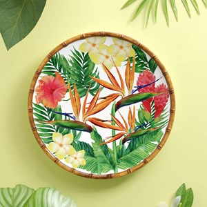 Grande assiette plate fleurs 26,5 cm