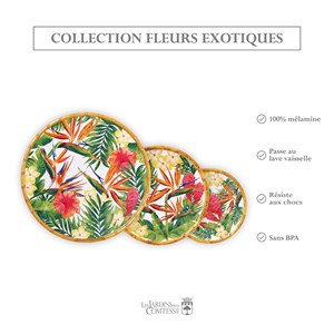 Grande assiette plate fleurs 26,5 cm