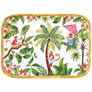 Plateau rectangulaire - contour bambou -